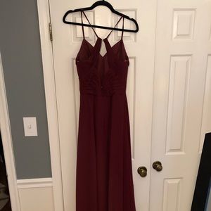 Cabernet Azazie bridesmaid dress - Haleigh Style